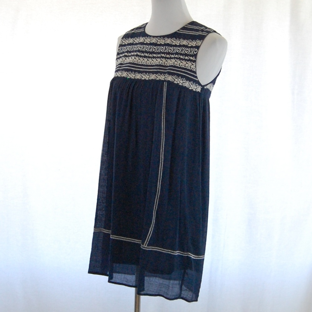 THML Navy Embroidered Dress